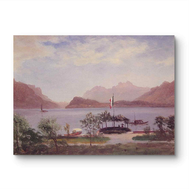 "Claude Monet's 'Italian Lakeside Serenity' - Hand-Painted Impressionist Oil Painting Reproduction"