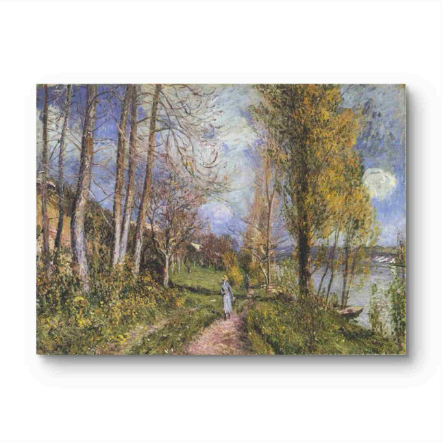 "Alfred Sisley's 'Country Path in Summer' - Hand-Painted Impressionist Oil Painting Reproduction"