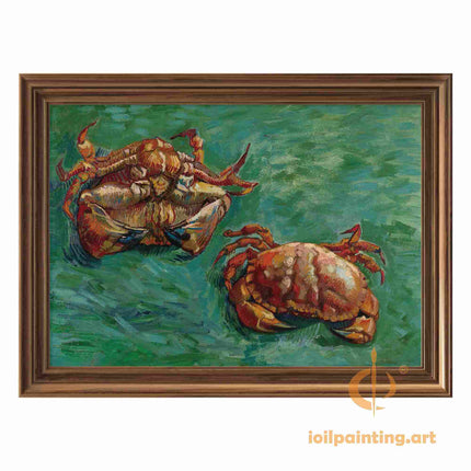 "Vincent van Gogh's 'Two Crabs' - Premium Hand-Painted Oil Reproduction on Canvas"