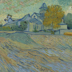 "Vincent van Gogh's 'Church at Auvers with Golden Tree' - Premium Hand-Painted Oil Reproduction on Canvas"