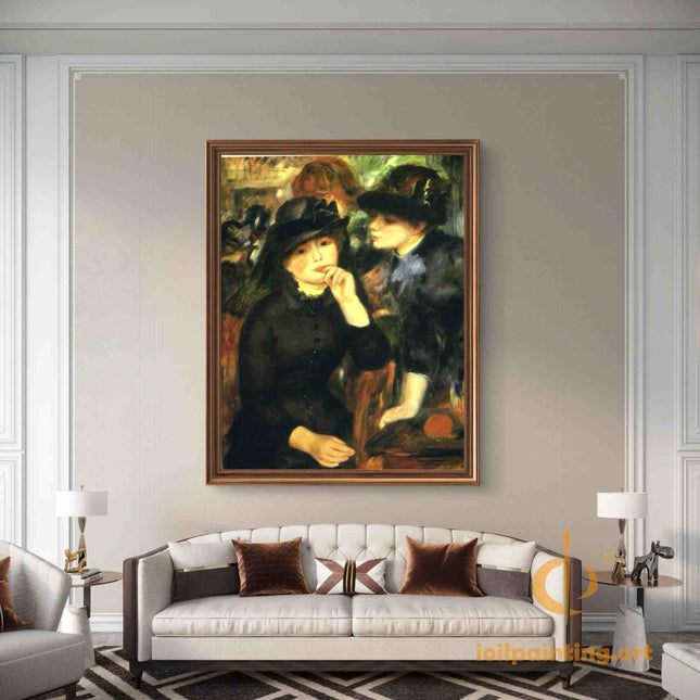 "Pierre-Auguste Renoir's 'The Pensive Lady' - Premium Hand-Painted Oil Painting Reproduction of Impressionist Masterpiece"
