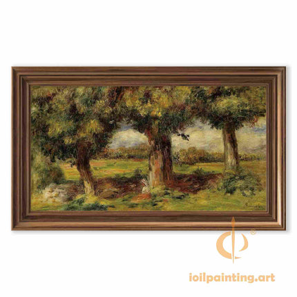 "Pierre-Auguste Renoir's 'Countryside Repose' - Premium Hand-Painted Oil Painting Reproduction"