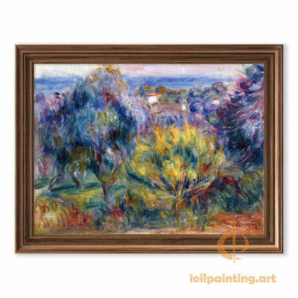 "Pierre-Auguste Renoir's 'Vibrant Countryside' - Premium Hand-Painted Oil Painting Reproduction"
