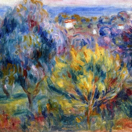 "Pierre-Auguste Renoir's 'Vibrant Countryside' - Premium Hand-Painted Oil Painting Reproduction"