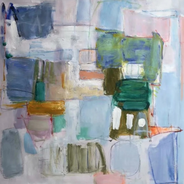 "Expressive Abstract Oil Painting - Colorful Contemporary Artwork for Modern Home & Office Decor"