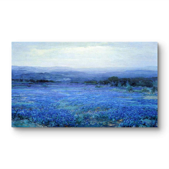 'Texas Bluebonnet Field' - Premium Hand-Painted Oil Reproduction on Canvas"