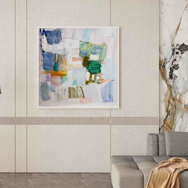 "Expressive Abstract Oil Painting - Colorful Contemporary Artwork for Modern Home & Office Decor"