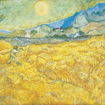 "Vincent van Gogh's 'The Reaper in Golden Wheatfield' - Premium Hand-Painted Oil Reproduction on Canvas"