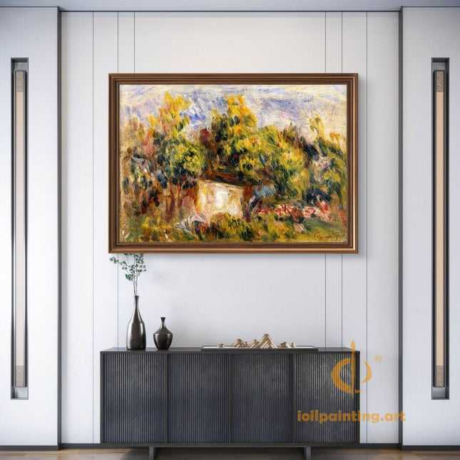 "Pierre-Auguste Renoir's 'Sunlit Forest Path' - Premium Hand-Painted Oil Painting Reproduction"