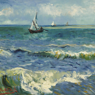 "Ivan Aivazovsky's 'Sailboats at Sunset' - Premium Hand-Painted Oil Reproduction on Canvas"