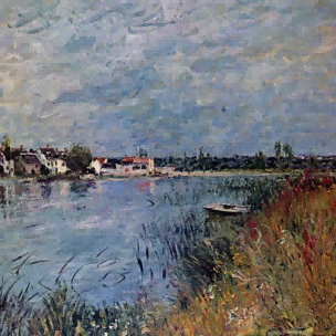 "Claude Monet's 'Tranquil Waterscape' - Hand-Painted Impressionist Oil Painting Reproduction"