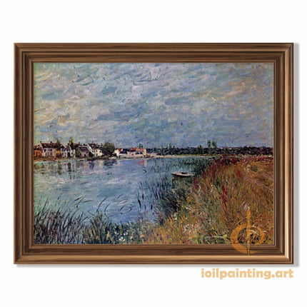 "Claude Monet's 'Tranquil Waterscape' - Hand-Painted Impressionist Oil Painting Reproduction"