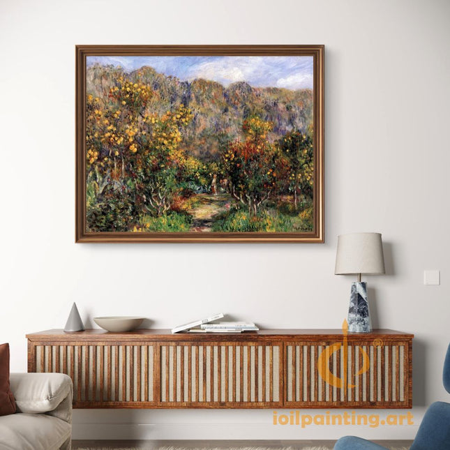 "Pierre-Auguste Renoir's 'Autumn Pathway' - Premium Hand-Painted Oil Painting Reproduction"