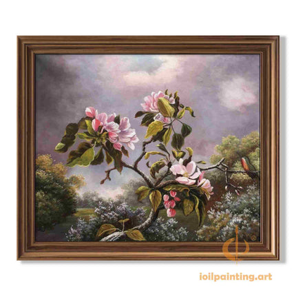 "Claude Monet Inspired 'Spring Blossom Branch' - Premium Hand-Painted Oil Reproduction on Canvas"