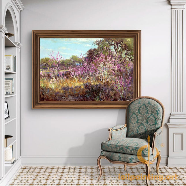 "Julian Onderdonk's 'Spring Blossoms in the Countryside' Oil Painting Reproduction on Canvas"