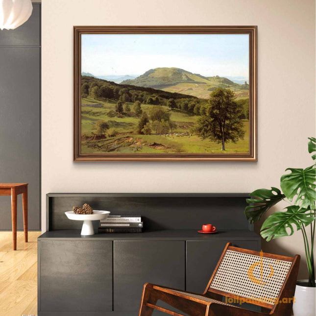 "John Constable's 'Pastoral Serenity' - Hand-Painted English Countryside Oil Painting Reproduction"