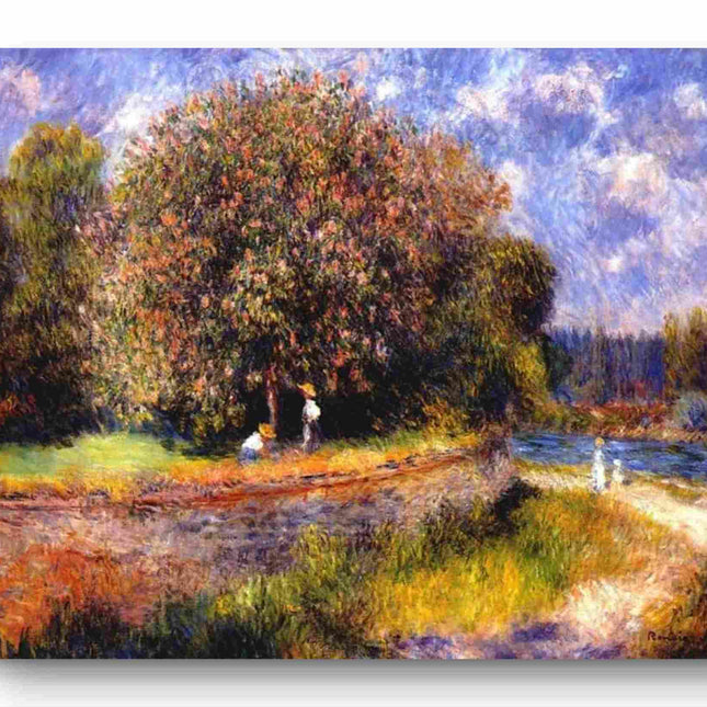 "Claude Monet Inspired 'Autumn Countryside Serenity' - Premium Hand-Painted Oil Reproduction on Canvas"
