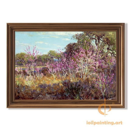 "Julian Onderdonk's 'Spring Blossoms in the Countryside' Oil Painting Reproduction on Canvas"