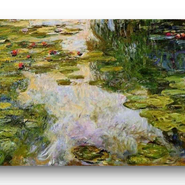 "Claude Monet's 'Water Lilies' - Premium Hand-Painted Oil Reproduction on Canvas"
