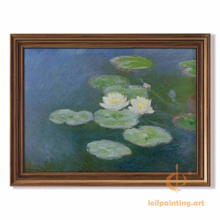 "Claude Monet's 'Water Lilies' - Premium Hand-Painted Oil Reproduction on Canvas"