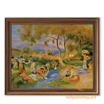 "Pierre-Auguste Renoir's 'Riverside Leisure' - Premium Hand-Painted Oil Painting Reproduction"
