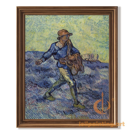 "Vincent van Gogh's 'The Sower in Blue' - Premium Hand-Painted Oil Reproduction on Canvas"
