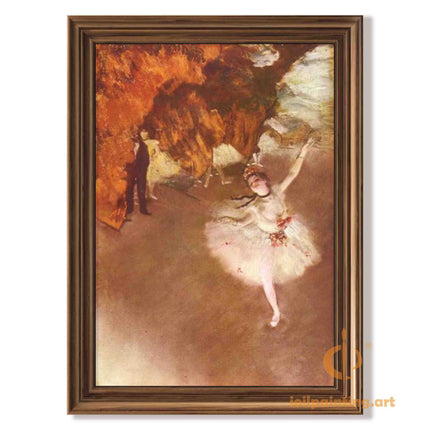 "Edgar Degas' 'Graceful Ballerina in Motion' - Premium Hand-Painted Oil Reproduction on Canvas"