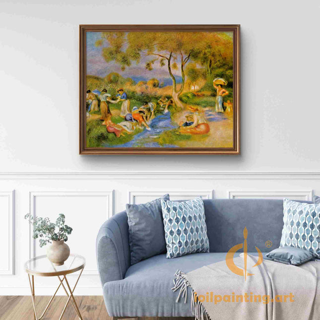 "Pierre-Auguste Renoir's 'Riverside Leisure' - Premium Hand-Painted Oil Painting Reproduction"