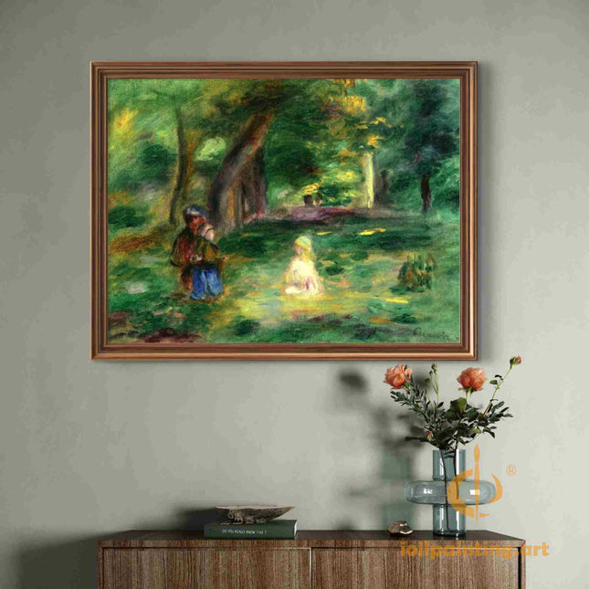 "Camille Pissarro's 'Countryside Serenity' - Hand-Painted Impressionist Oil Painting Reproduction"