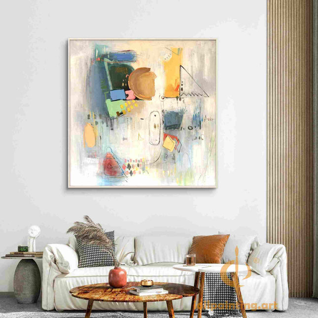 "Contemporary Abstract Expression - Premium Hand-Painted Oil Reproduction on Canvas"