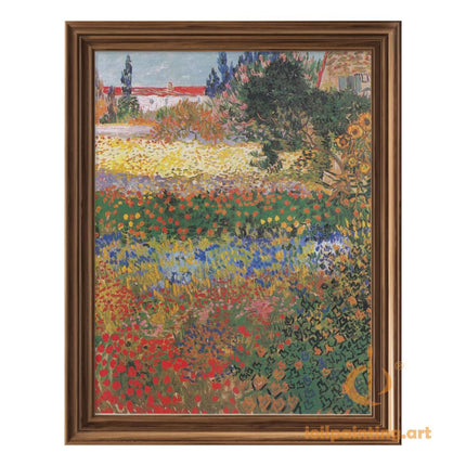 "Vincent van Gogh's 'Vibrant Flower Field' - Premium Hand-Painted Oil Reproduction on Canvas"