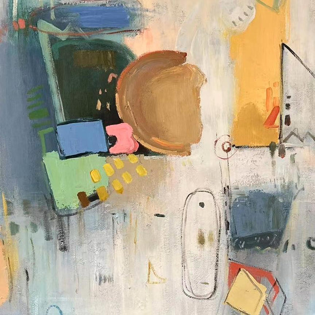 "Contemporary Abstract Expression - Premium Hand-Painted Oil Reproduction on Canvas"