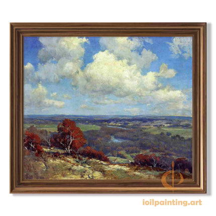 "Julian Onderdonk's 'Autumn Splendor in Texas Hill Country' - Premium Hand-Painted Oil Reproduction on Canvas"