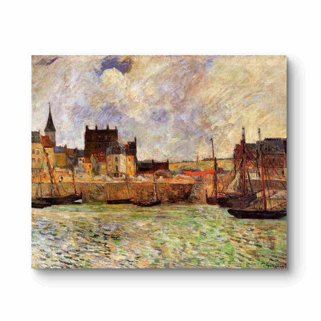 "Paul Gauguin's 'Sunlit Harbor with Sailing Boats' - Hand-Painted Oil Painting Reproduction"
