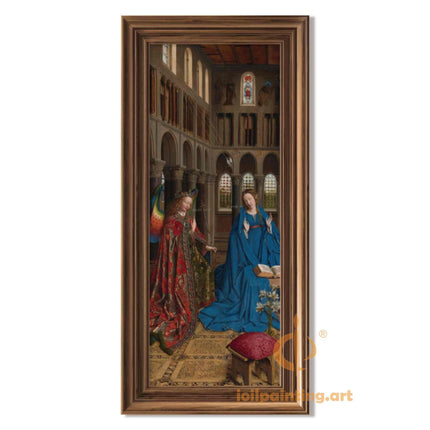 "Fra Angelico's 'The Annunciation' - Hand-Painted Renaissance Oil Painting Reproduction"