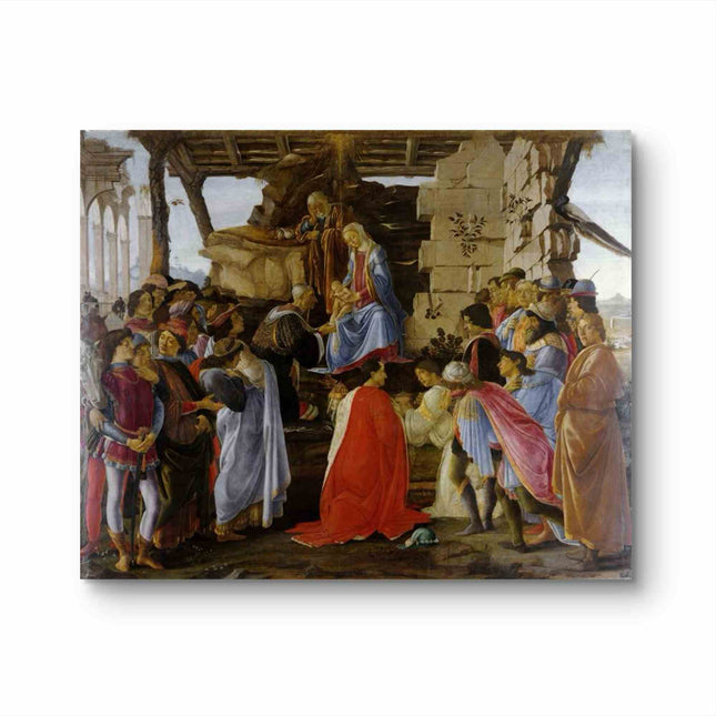 "Sandro Botticelli's 'Adoration of the Magi' - Hand-Painted Renaissance Oil Painting Reproduction"