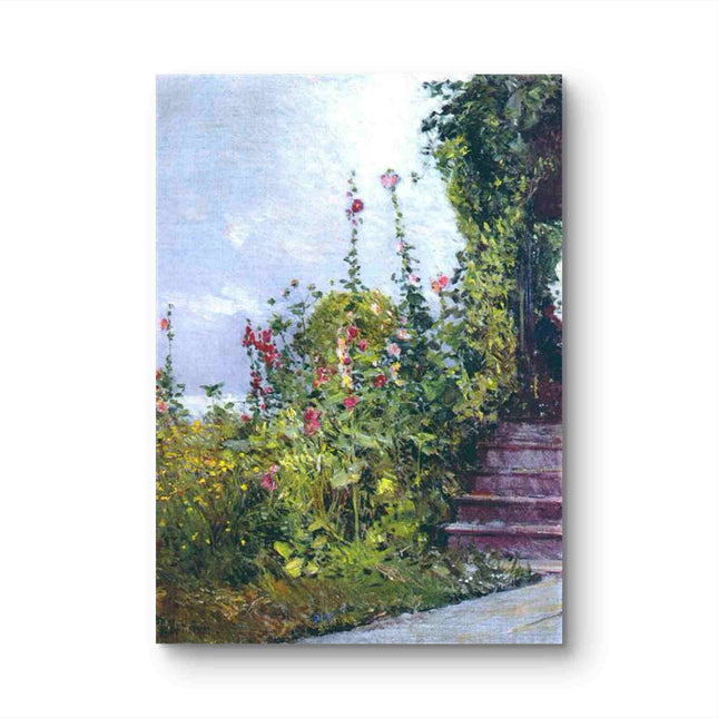 "Pierre-Auguste Renoir's 'Blooming Garden Path' - Hand-Painted Impressionist Oil Painting Reproduction"