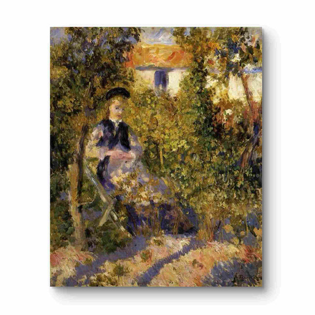 "Pierre-Auguste Renoir's 'Woman in the Garden' - Premium Hand-Painted Oil Painting Reproduction"