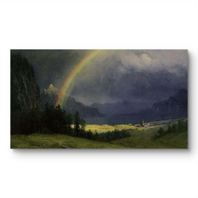 "John Constable's 'Rainbow Over the Countryside' - Hand-Painted Landscape Oil Painting Reproduction"