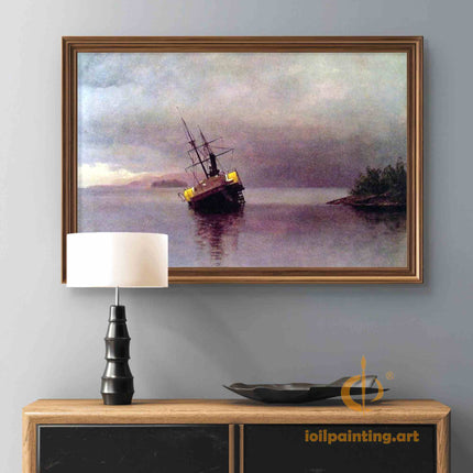 "Ivan Aivazovsky's 'The Shipwreck' - Hand-Painted Seascape Oil Painting Reproduction"