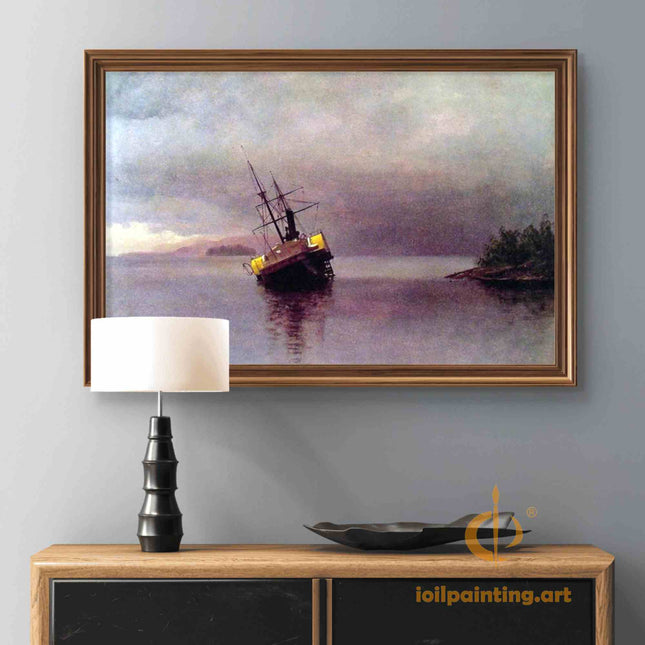 "Ivan Aivazovsky's 'The Shipwreck' - Hand-Painted Seascape Oil Painting Reproduction"