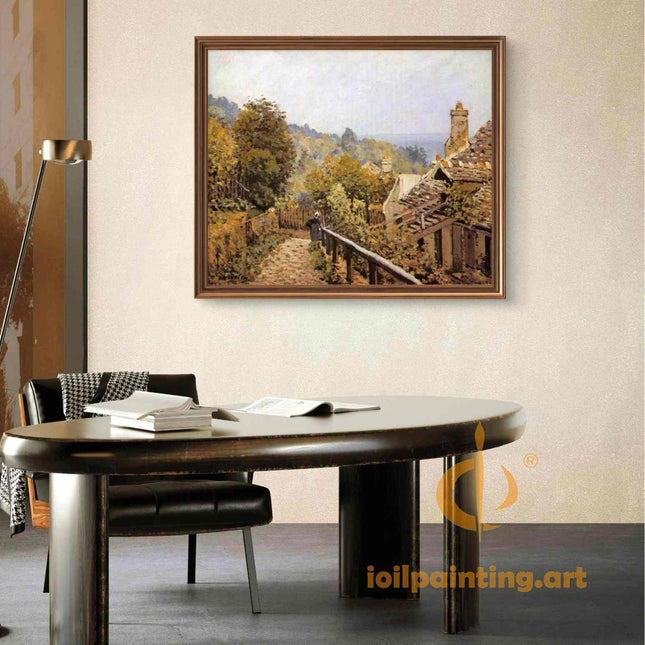 "Jean-Baptiste-Camille Corot's 'Countryside Stroll' - Hand-Painted Landscape Oil Painting Reproduction"