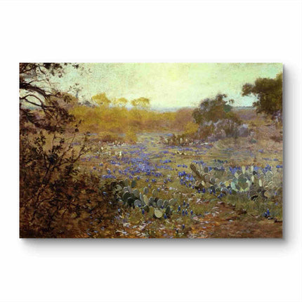 "Julian Onderdonk's 'Texas Wildflower Symphony' - Premium Hand-Painted Oil Reproduction on Canvas"