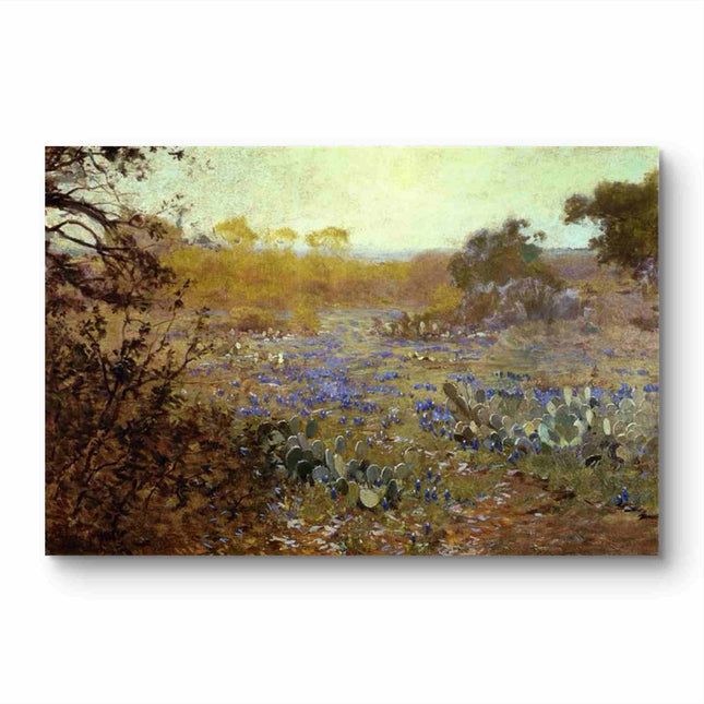 "Julian Onderdonk's 'Texas Wildflower Symphony' - Premium Hand-Painted Oil Reproduction on Canvas"