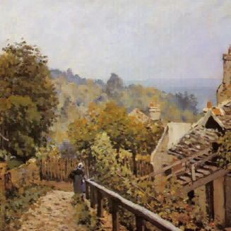 "Jean-Baptiste-Camille Corot's 'Countryside Stroll' - Hand-Painted Landscape Oil Painting Reproduction"