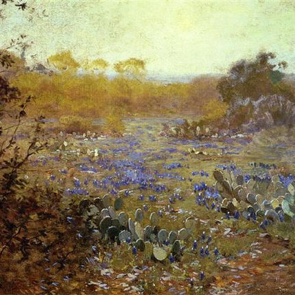 "Julian Onderdonk's 'Texas Wildflower Symphony' - Premium Hand-Painted Oil Reproduction on Canvas"