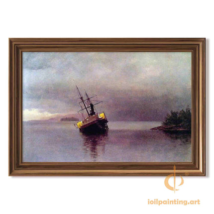 "Ivan Aivazovsky's 'The Shipwreck' - Hand-Painted Seascape Oil Painting Reproduction"