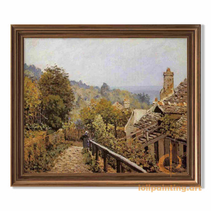 "Jean-Baptiste-Camille Corot's 'Countryside Stroll' - Hand-Painted Landscape Oil Painting Reproduction"