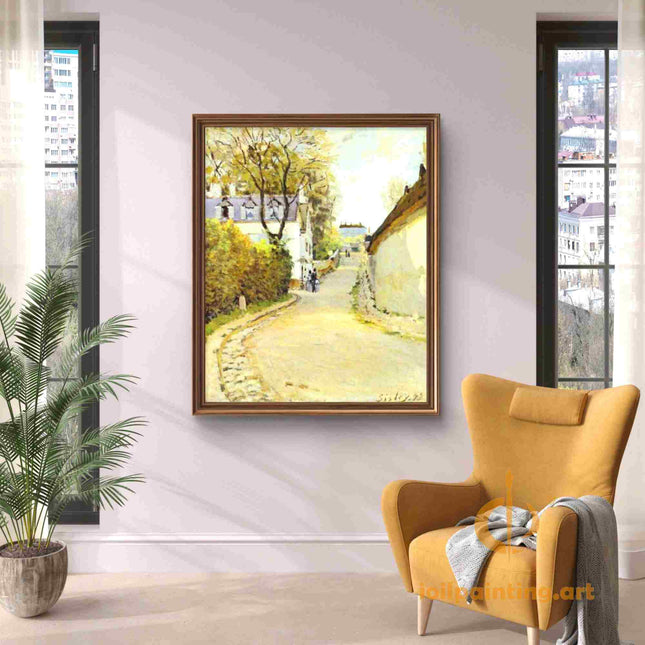 "Claude Monet's 'Sunlit Country Lane' - Hand-Painted Impressionist Oil Painting Reproduction"