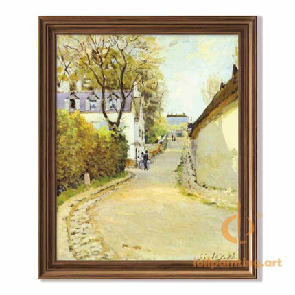 "Claude Monet's 'Sunlit Country Lane' - Hand-Painted Impressionist Oil Painting Reproduction"